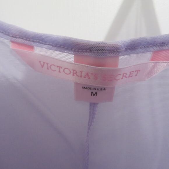 Victoria's Secret Womens M Light Purple Sheer Slip Dress Lace Trim Vintage Fairy - Picture 5 of 5